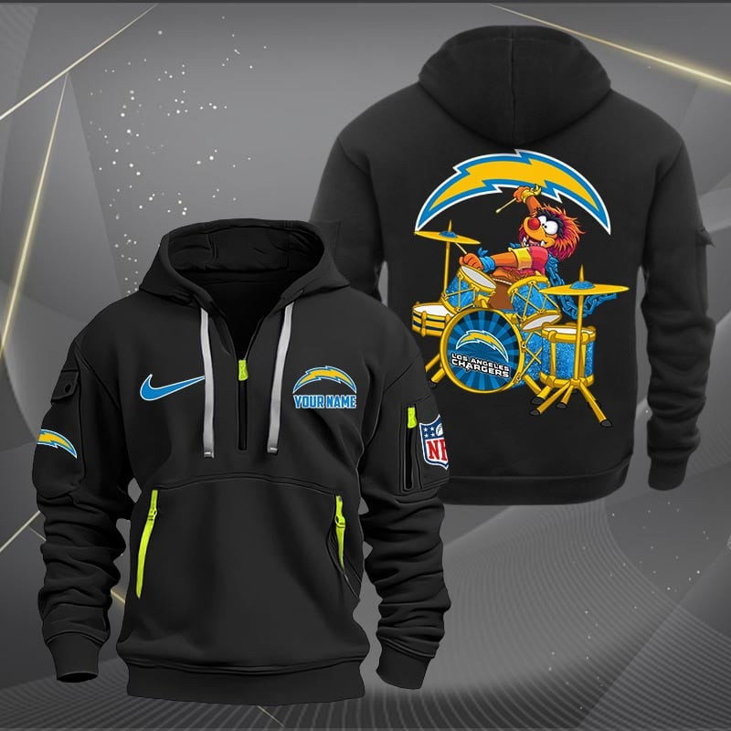 Los Angeles Chargers Premium Personalized Quarter Zip Hoodie AZBTCQZH000016 - Famjoys Los Angeles Chargers Premium Personalized Quarter Zip Hoodie AZBTCQZH000016 - Famjoys