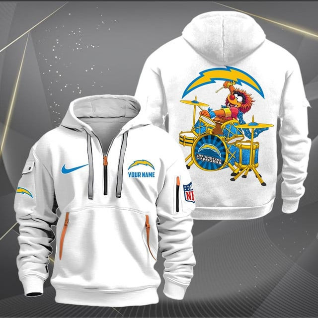 Los Angeles Chargers Premium Personalized Quarter Zip Hoodie AZBTCQZH000016 - Famjoys Los Angeles Chargers Premium Personalized Quarter Zip Hoodie AZBTCQZH000016 - Famjoys