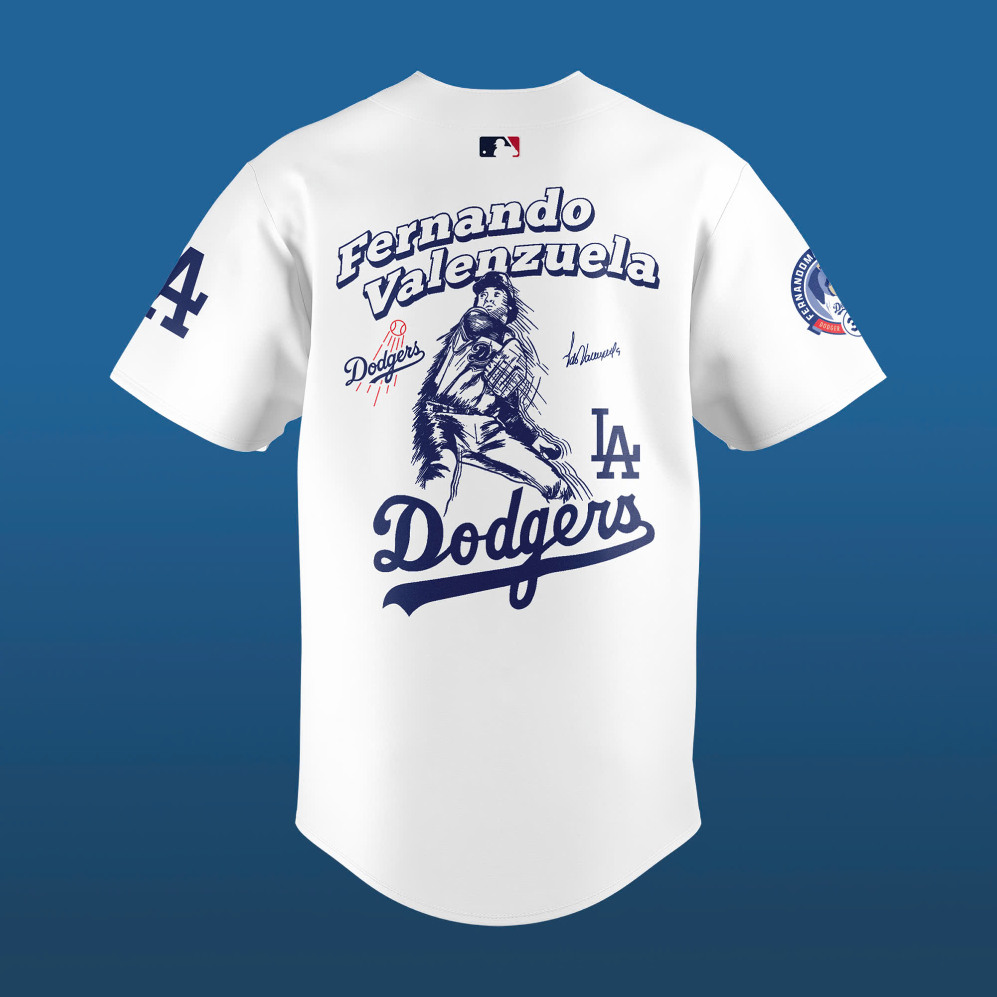 Los Angeles Dodgers’ Fernando Valenzuela FOREVER 34 Special Jersey V2 - Famjoys Los Angeles Dodgers’ Fernando Valenzuela FOREVER 34 Special Jersey V2 - Famjoys