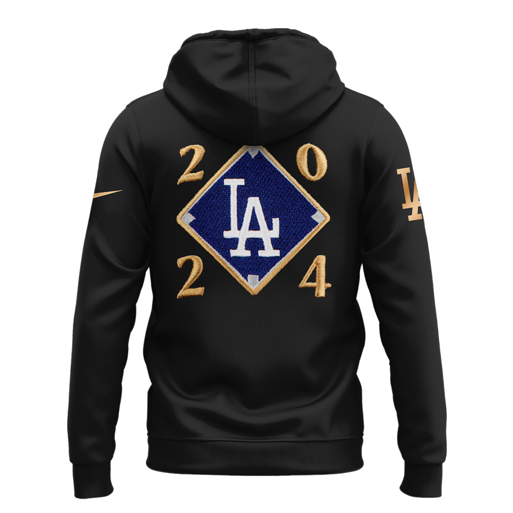 Los Angeles Dodgers Black National League Division Champions Locker Room Pullover Hoodie - Famjoys Los Angeles Dodgers Black National League Division Champions Locker Room Pullover Hoodie - Famjoys