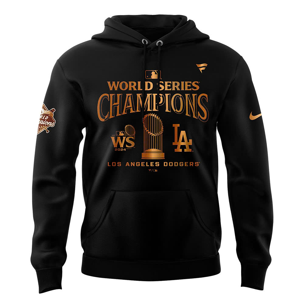 Los Angeles Dodgers Black World Series Champions Hoodie - Famjoys Los Angeles Dodgers Black World Series Champions Hoodie - Famjoys