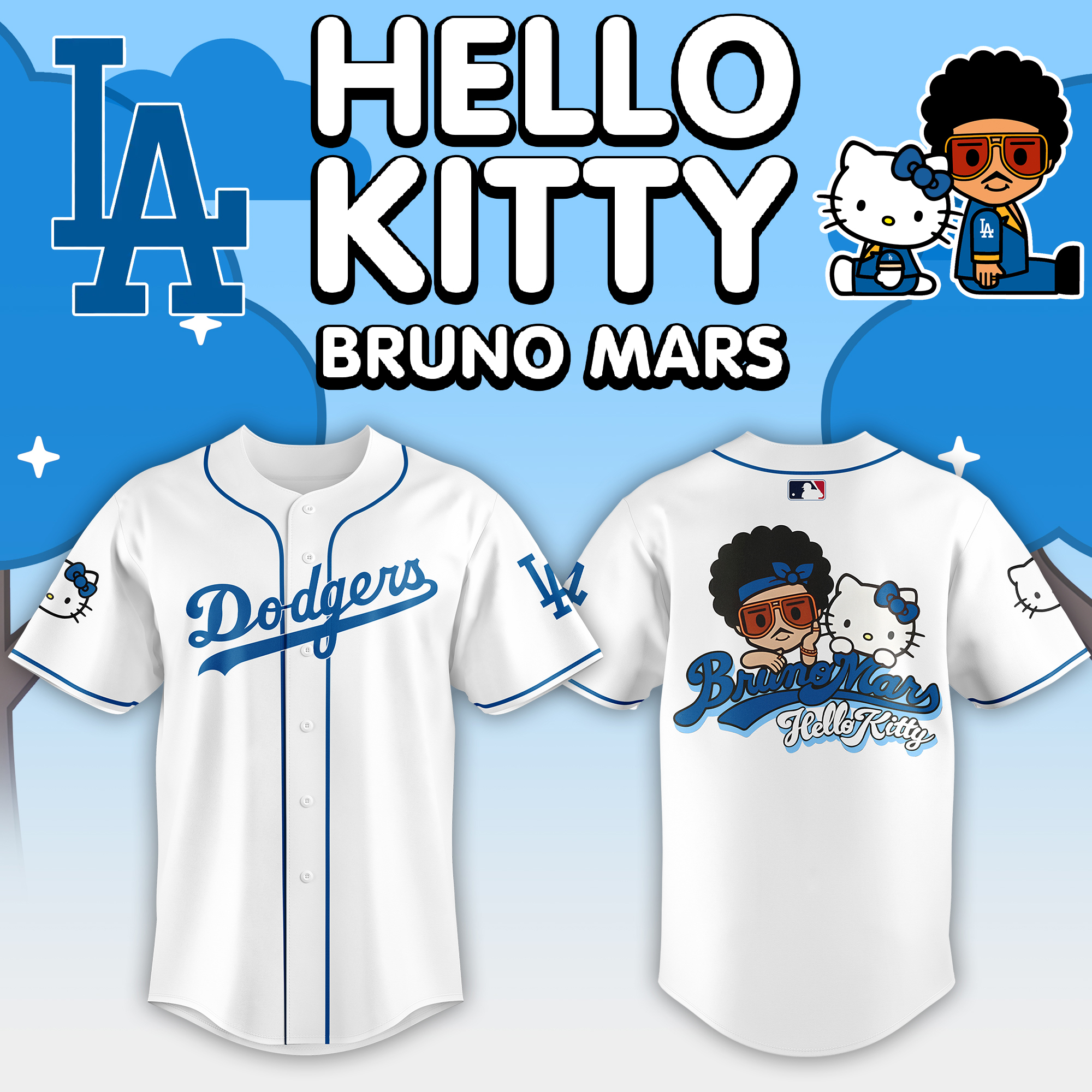 Los Angeles Dodgers Bruno Mars And Collab Premium Jersey - Famjoys Los Angeles Dodgers Bruno Mars And Collab Premium Jersey - Famjoys