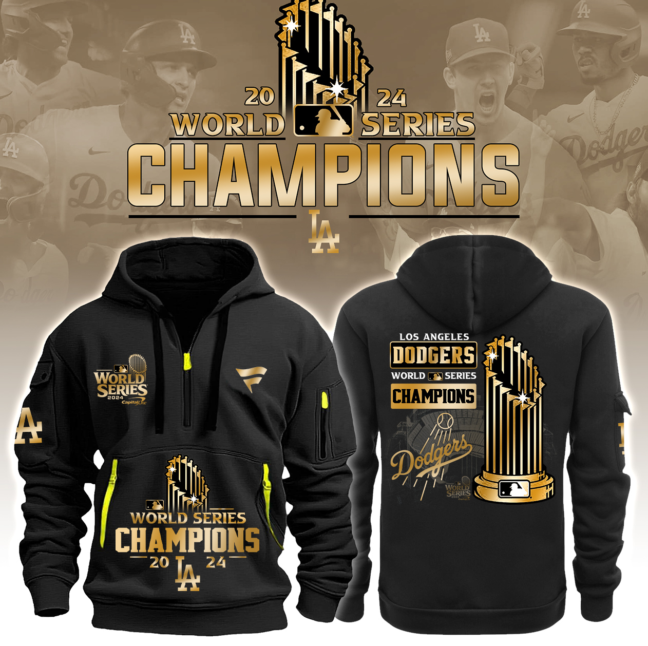 Los Angeles Dodgers Champions Hoodie - Famjoys Los Angeles Dodgers Champions Hoodie - Famjoys