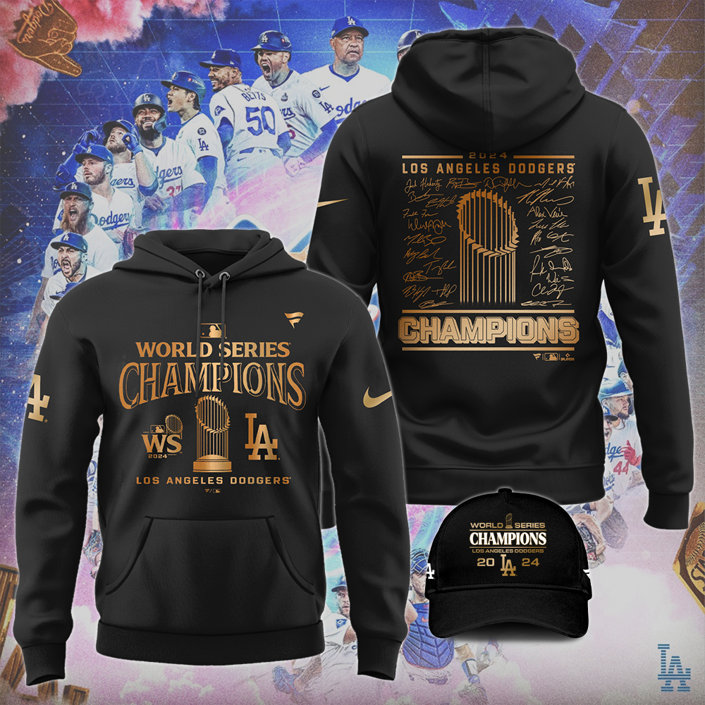 Los Angeles Dodgers Champions Hoodie - Famjoys Los Angeles Dodgers Champions Hoodie - Famjoys