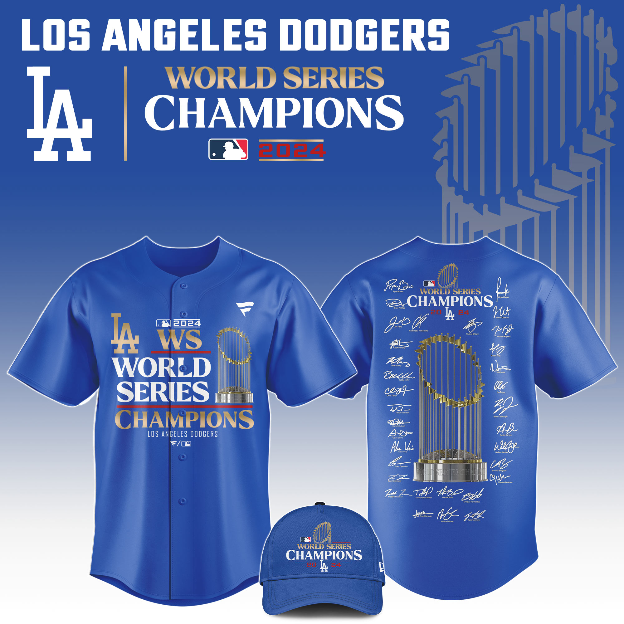 Los Angeles Dodgers Champions Jersey - Famjoys Los Angeles Dodgers Champions Jersey - Famjoys
