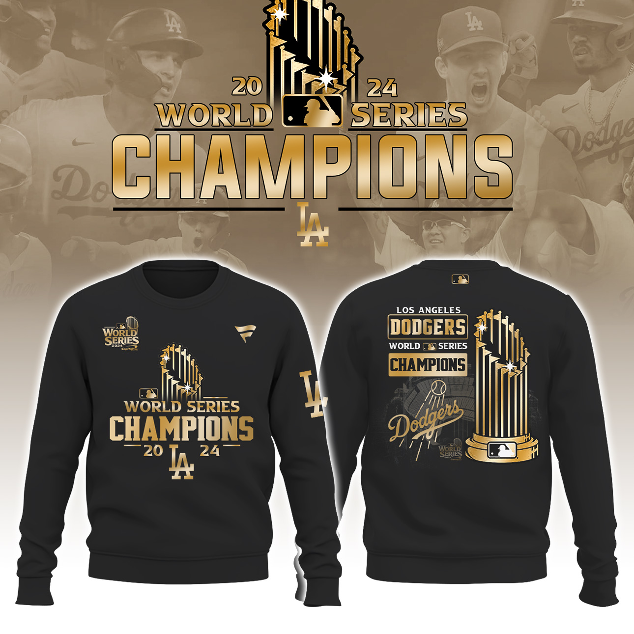 Los Angeles Dodgers Champions Sweatshirt - Famjoys Los Angeles Dodgers Champions Sweatshirt - Famjoys