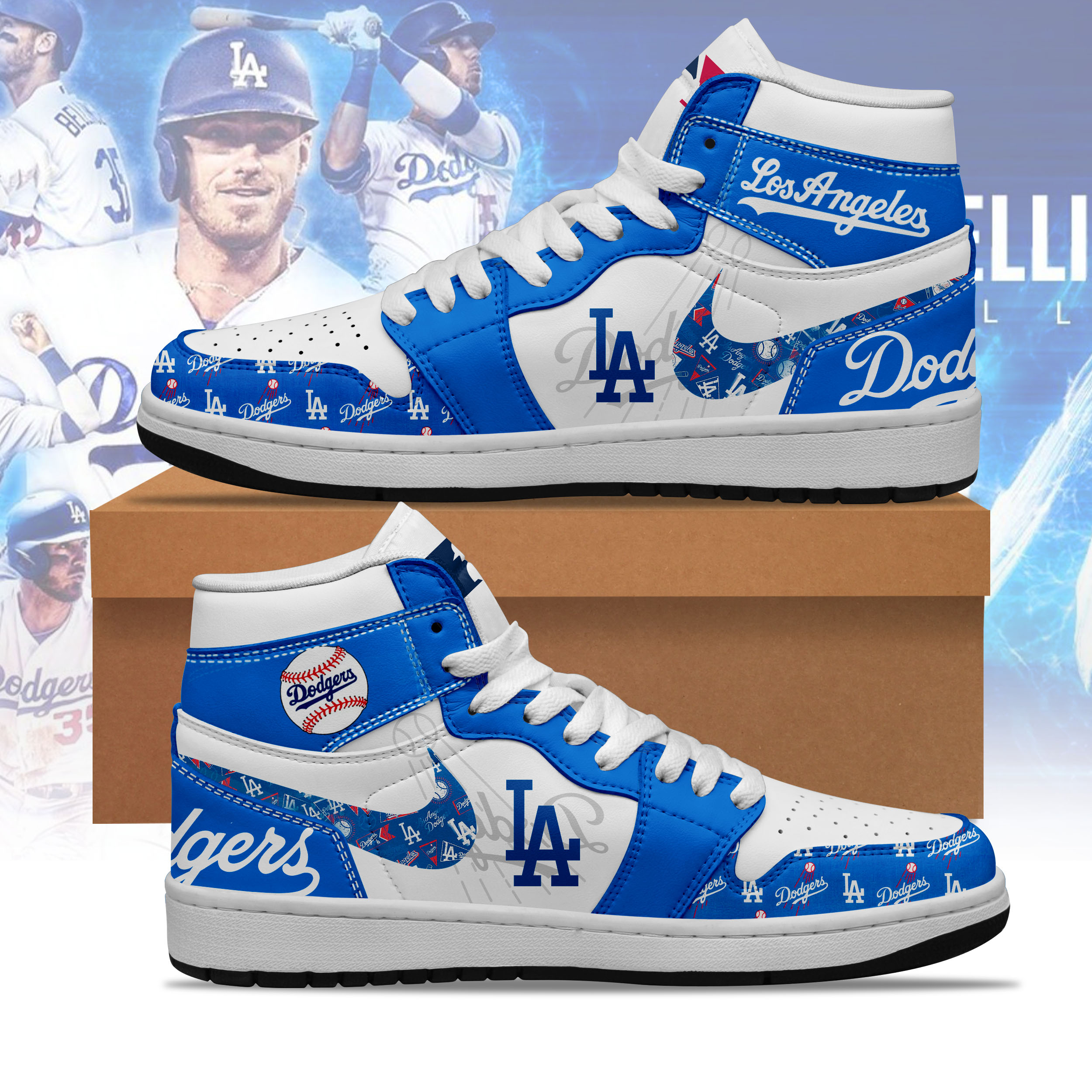 Los Angeles Dodgers Custom Shoes - Famjoys Los Angeles Dodgers Custom Shoes - Famjoys