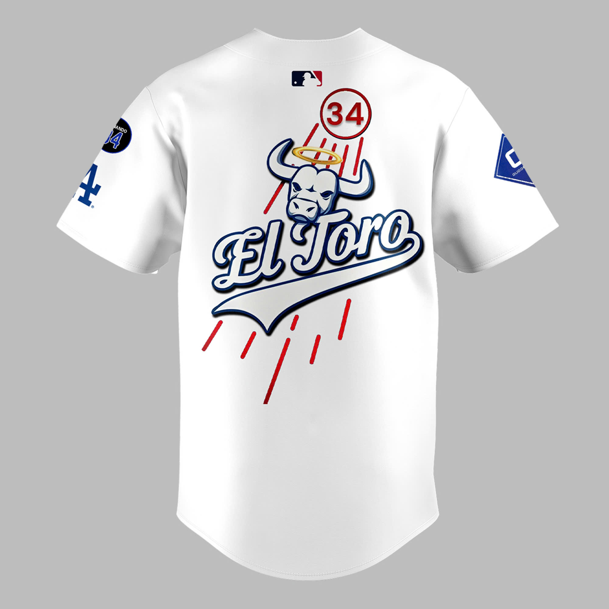 Los Angeles Dodgers' Fernando Valenzuela: EL Toro FOREVER 34 Special Jersey - Famjoys Los Angeles Dodgers' Fernando Valenzuela: EL Toro FOREVER 34 Special Jersey - Famjoys