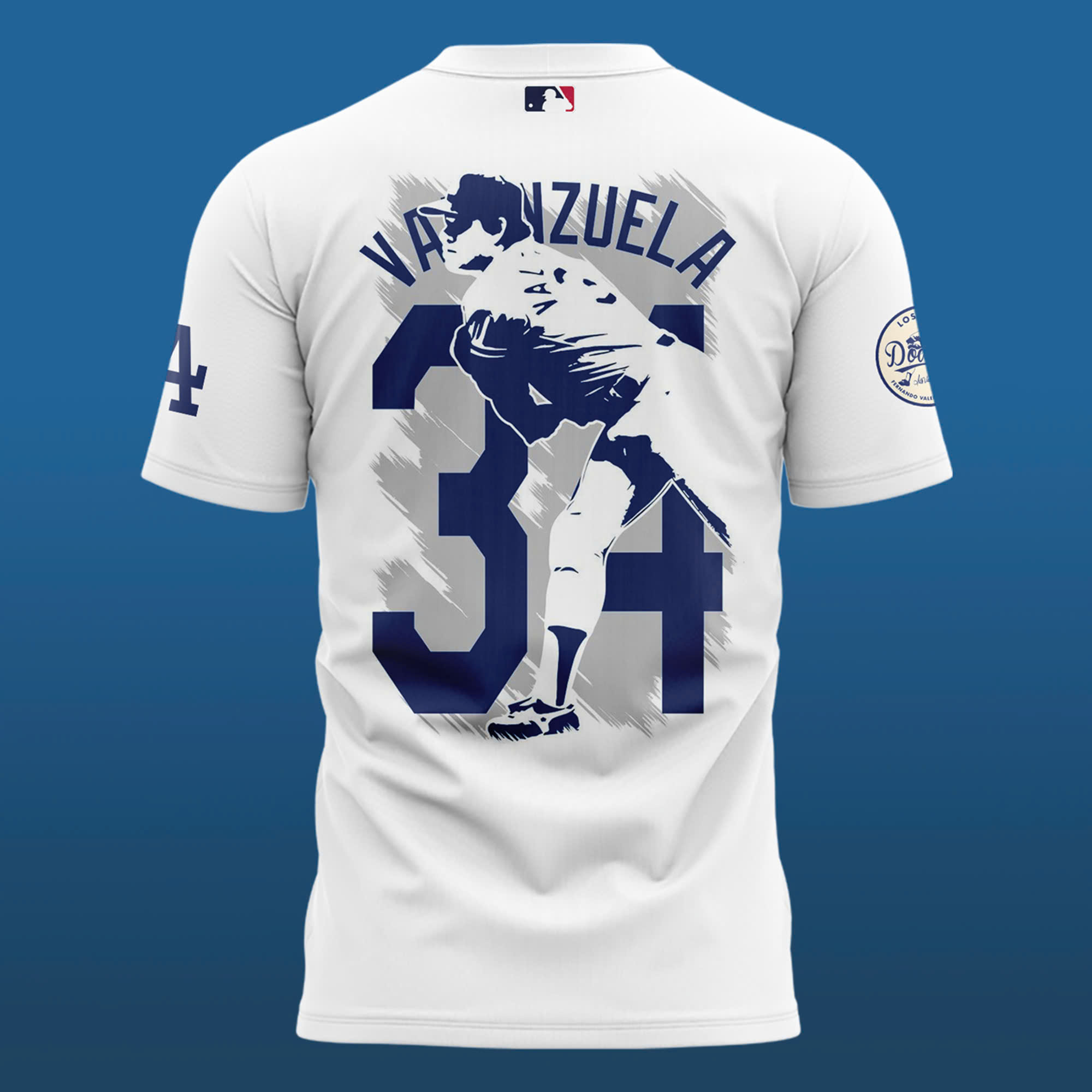 Los Angeles Dodgers' Fernando Valenzuela FOREVER 34 Special Tee - Famjoys Los Angeles Dodgers' Fernando Valenzuela FOREVER 34 Special Tee - Famjoys