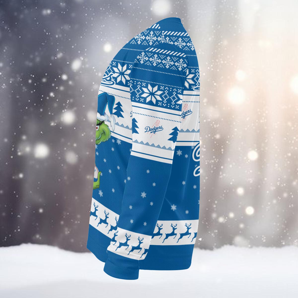 Los Angeles Dodgers Grinch Christmas Ugly Sweater - Famjoys Los Angeles Dodgers Grinch Christmas Ugly Sweater - Famjoys