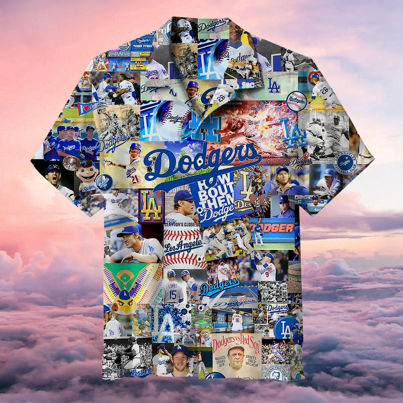Los Angeles Dodgers Hawaiian Shirt - Famjoys Los Angeles Dodgers Hawaiian Shirt - Famjoys