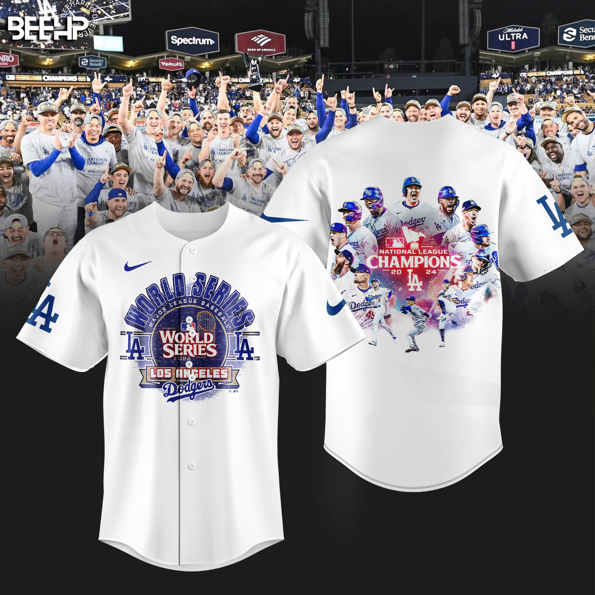 Los Angeles Dodgers National League Champions Baseball Jersey - Famjoys Los Angeles Dodgers National League Champions Baseball Jersey - Famjoys