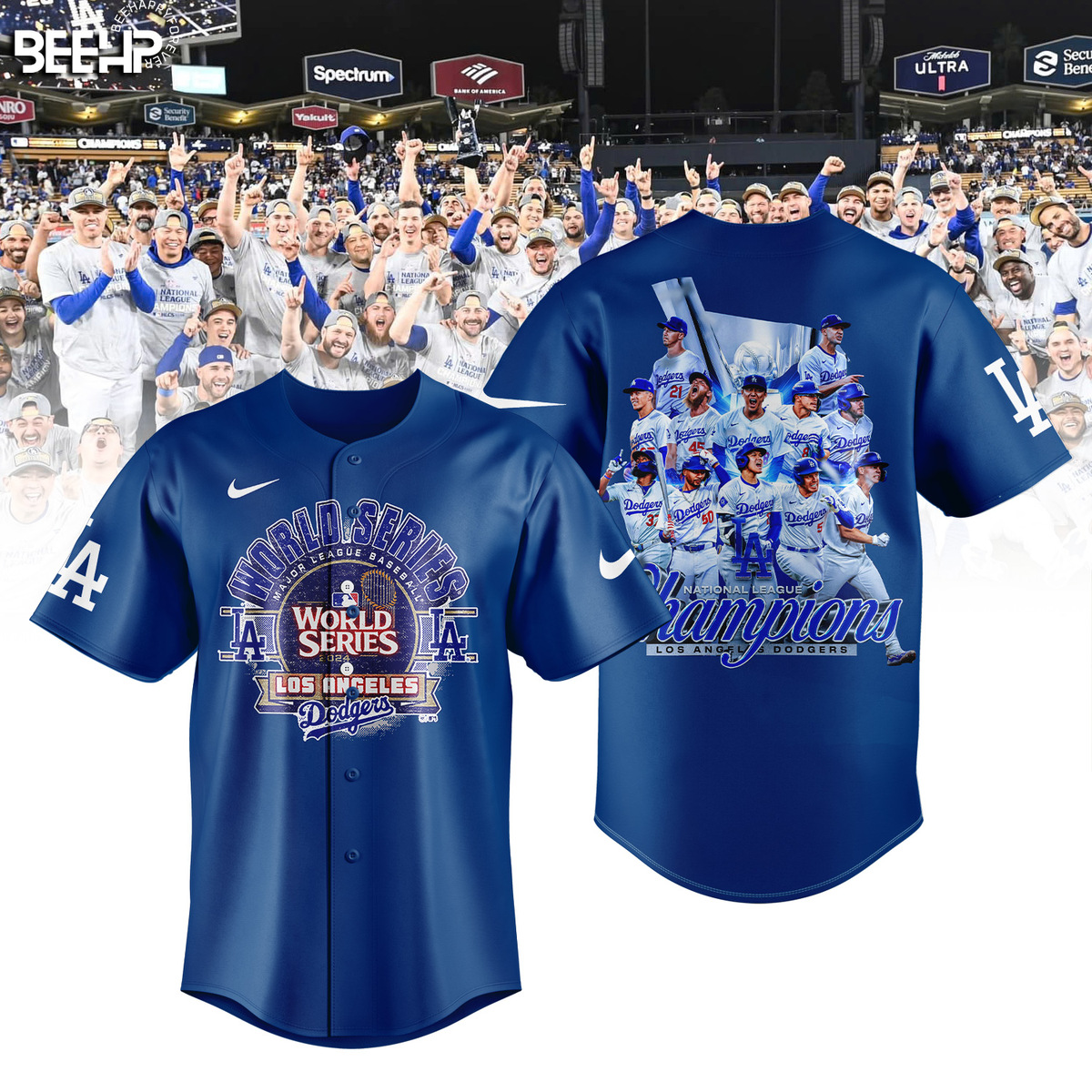 Los Angeles Dodgers National League Champions Baseball Jersey - Famjoys Los Angeles Dodgers National League Champions Baseball Jersey - Famjoys
