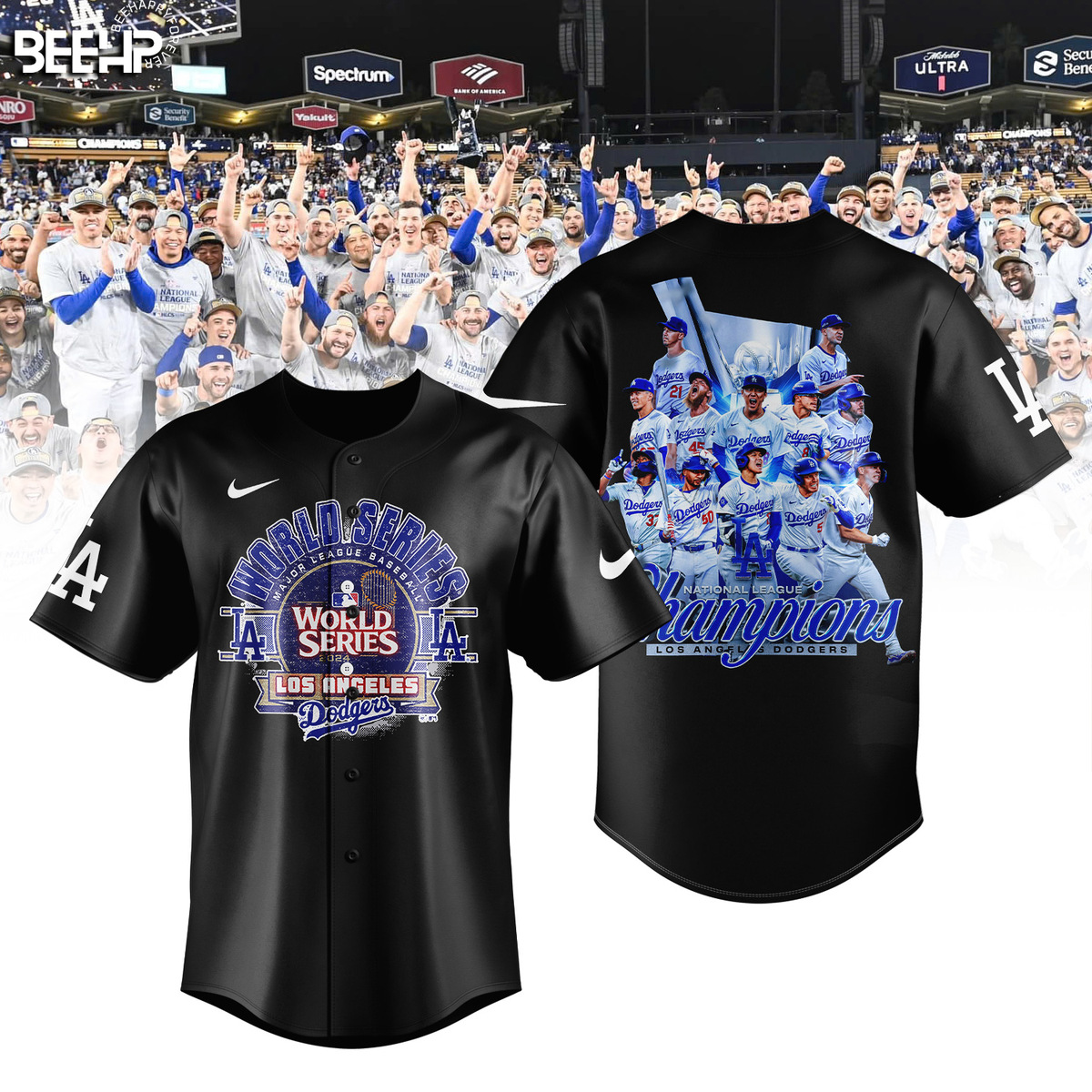 Los Angeles Dodgers National League Champions Baseball Jersey - Famjoys Los Angeles Dodgers National League Champions Baseball Jersey - Famjoys
