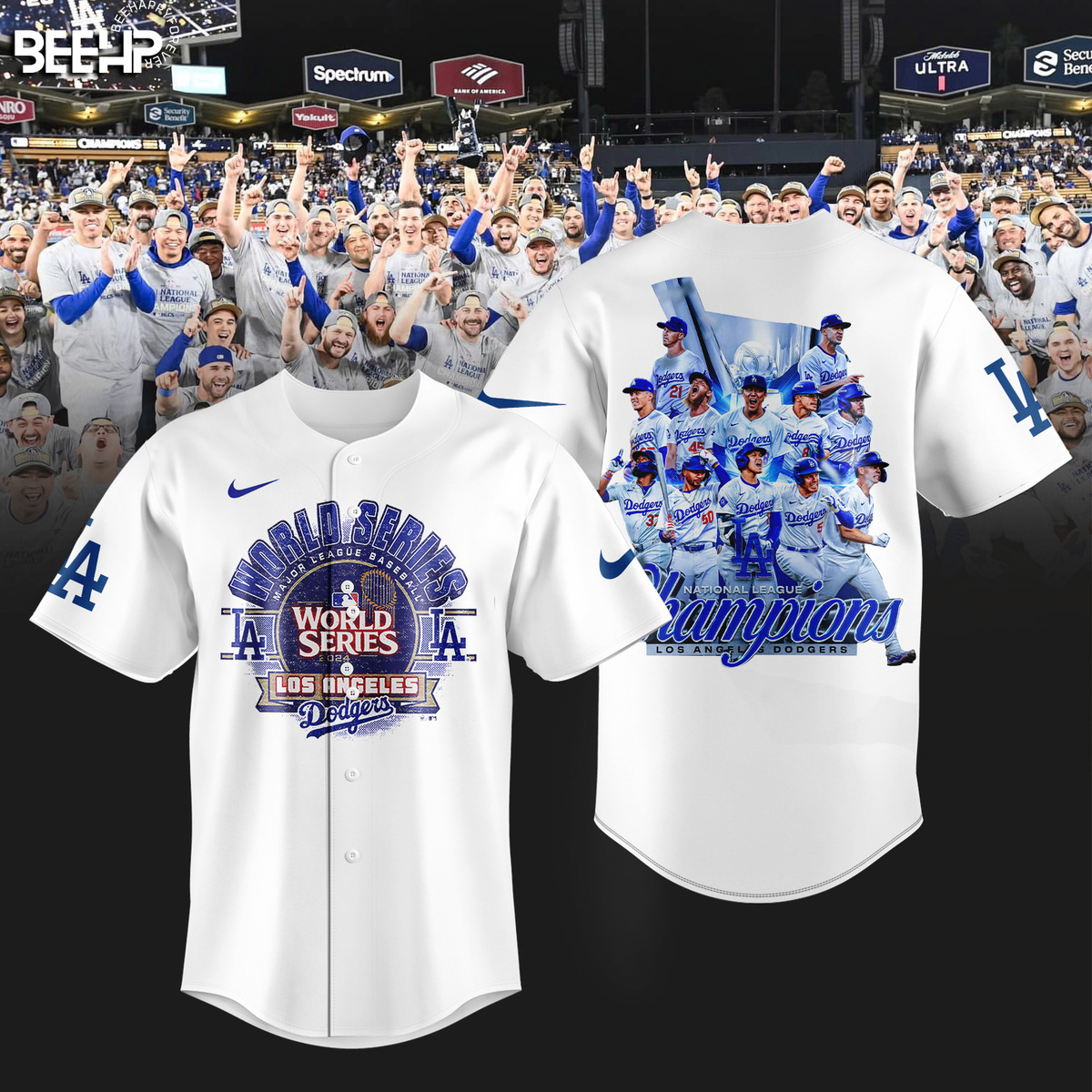 Los Angeles Dodgers National League Champions Baseball Jersey - Famjoys Los Angeles Dodgers National League Champions Baseball Jersey - Famjoys