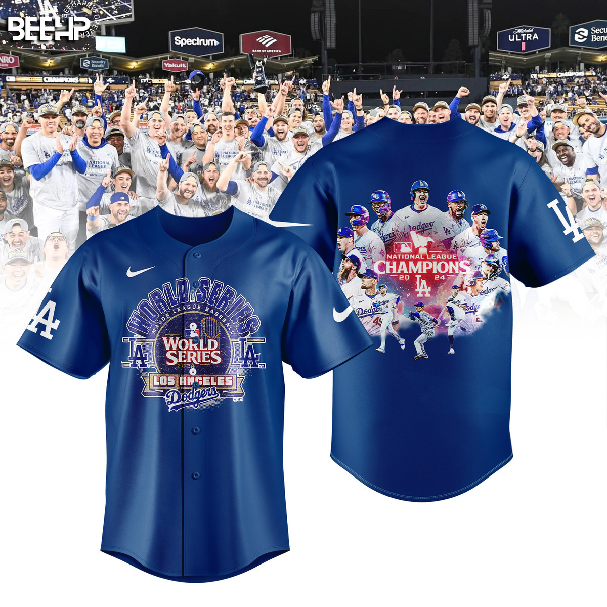 Los Angeles Dodgers National League Champions Baseball Jersey - Famjoys Los Angeles Dodgers National League Champions Baseball Jersey - Famjoys