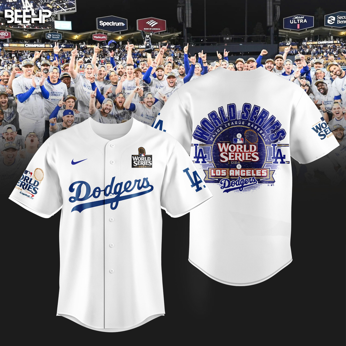 Los Angeles Dodgers National League Champions Baseball Jersey - Famjoys Los Angeles Dodgers National League Champions Baseball Jersey - Famjoys