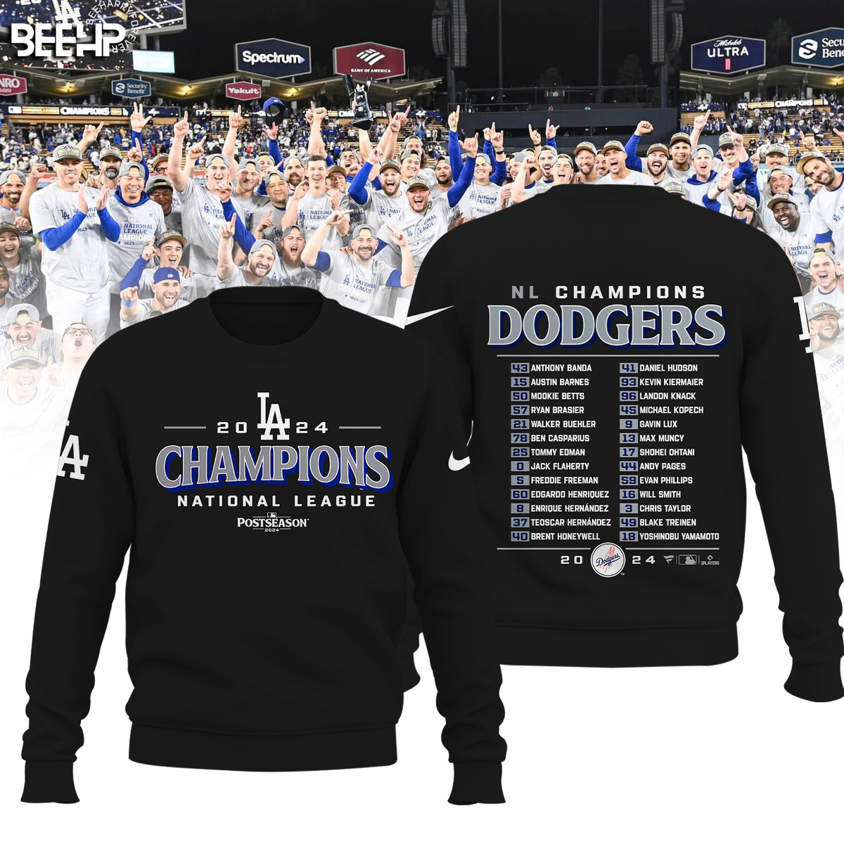 Los Angeles Dodgers National League Champions Shirt - Famjoys Los Angeles Dodgers National League Champions Shirt - Famjoys