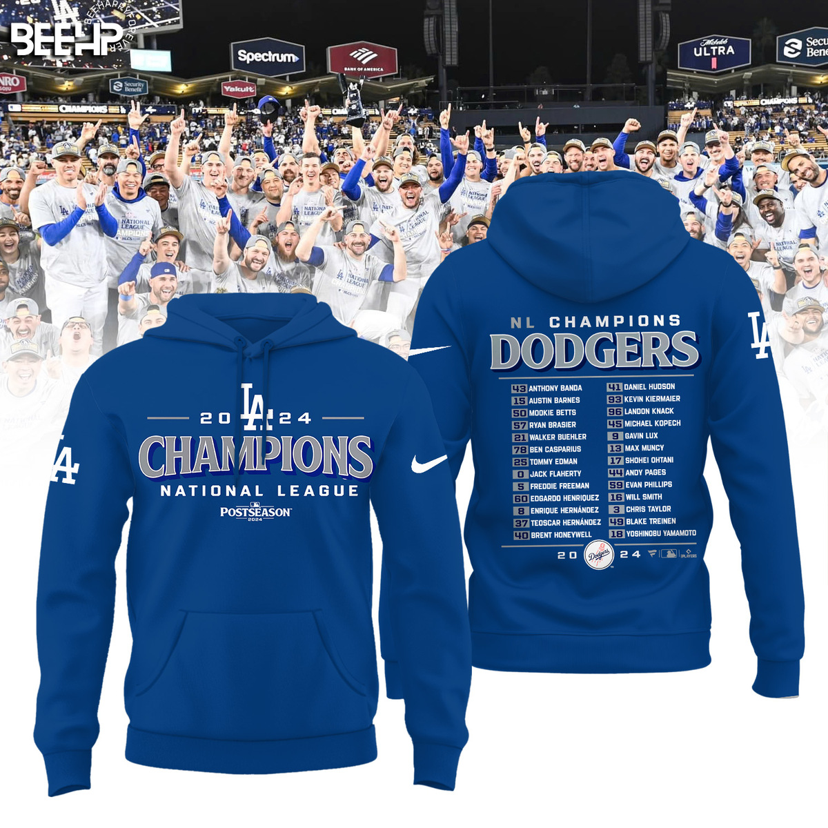 Los Angeles Dodgers National League Champions Shirt - Famjoys Los Angeles Dodgers National League Champions Shirt - Famjoys