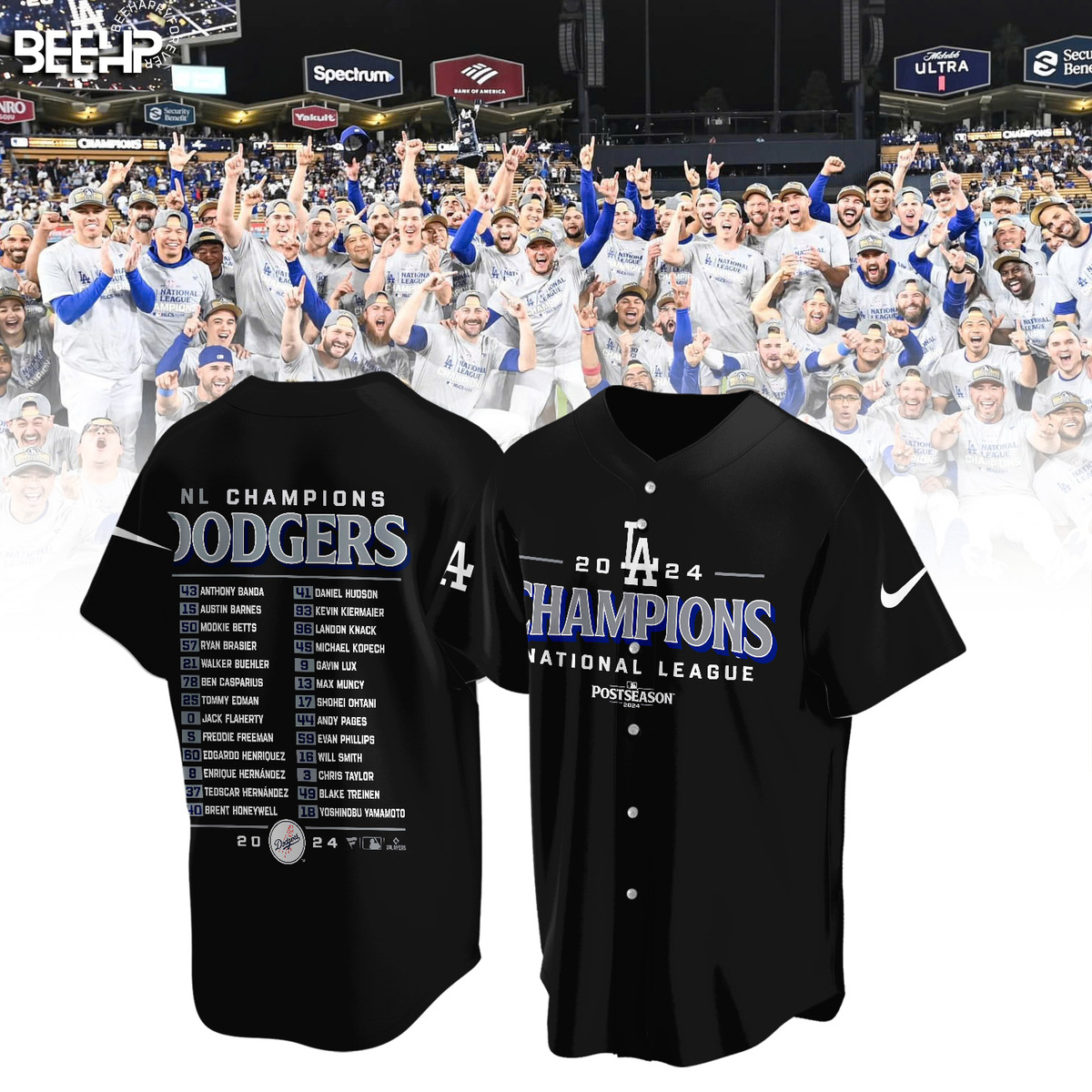 Los Angeles Dodgers National League Champions Shirt - Famjoys Los Angeles Dodgers National League Champions Shirt - Famjoys