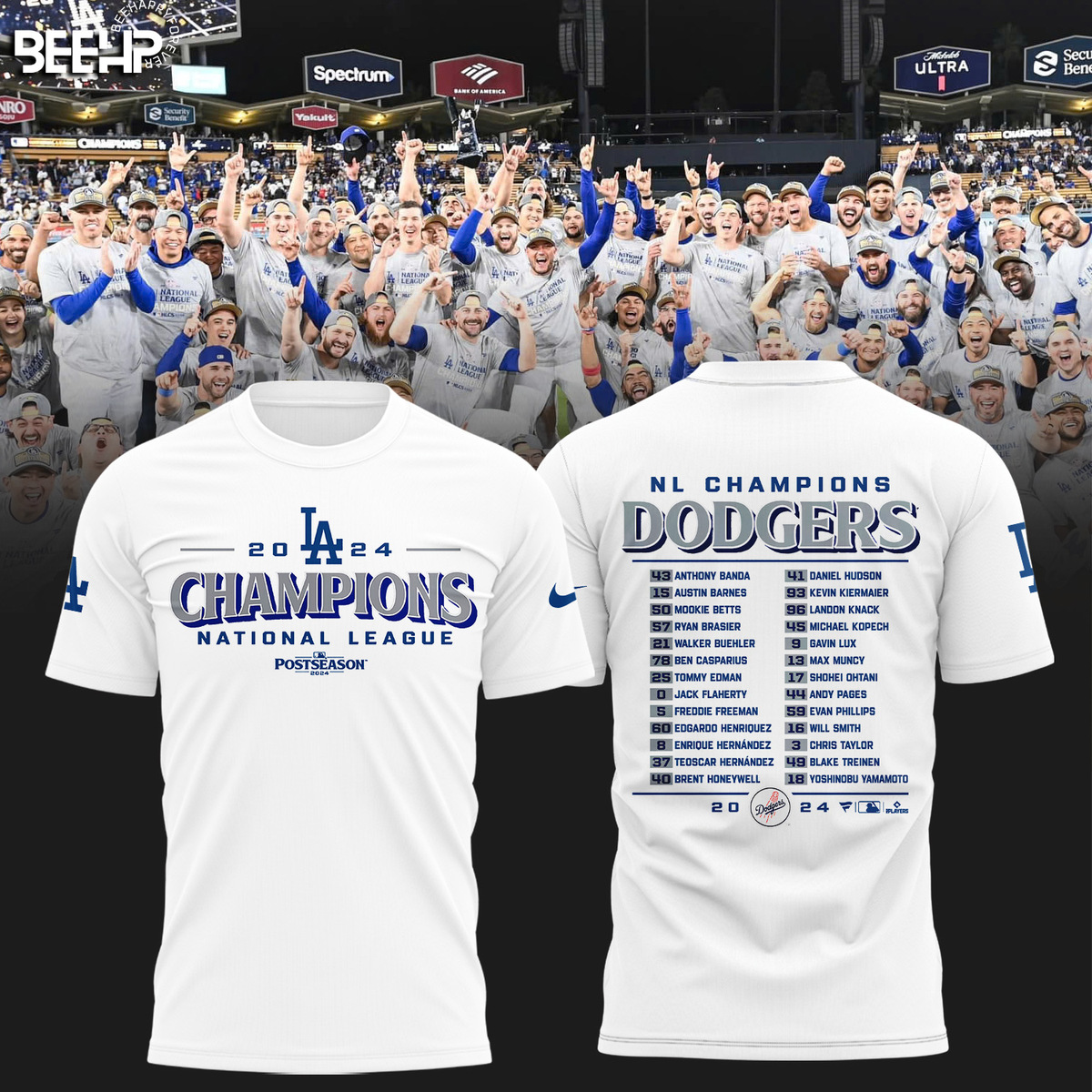 Los Angeles Dodgers National League Champions Shirt - Famjoys Los Angeles Dodgers National League Champions Shirt - Famjoys