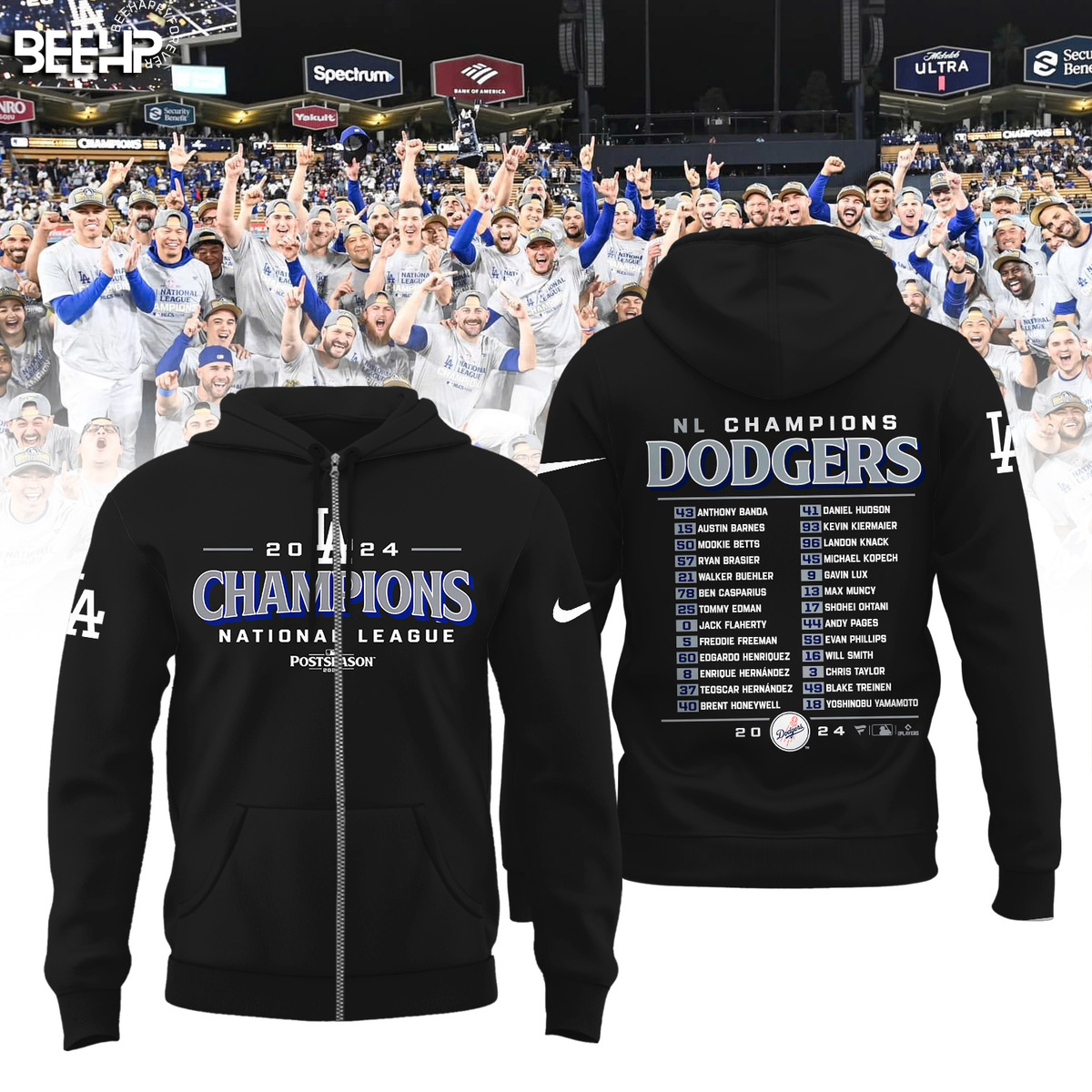 Los Angeles Dodgers National League Champions Shirt - Famjoys Los Angeles Dodgers National League Champions Shirt - Famjoys