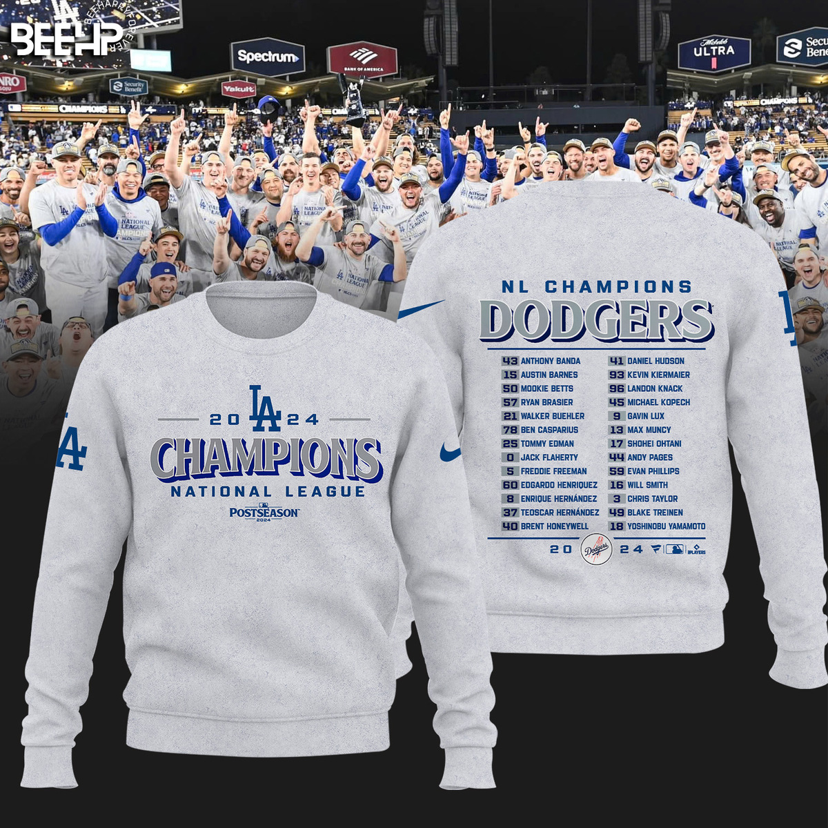Los Angeles Dodgers National League Champions Shirt - Famjoys Los Angeles Dodgers National League Champions Shirt - Famjoys