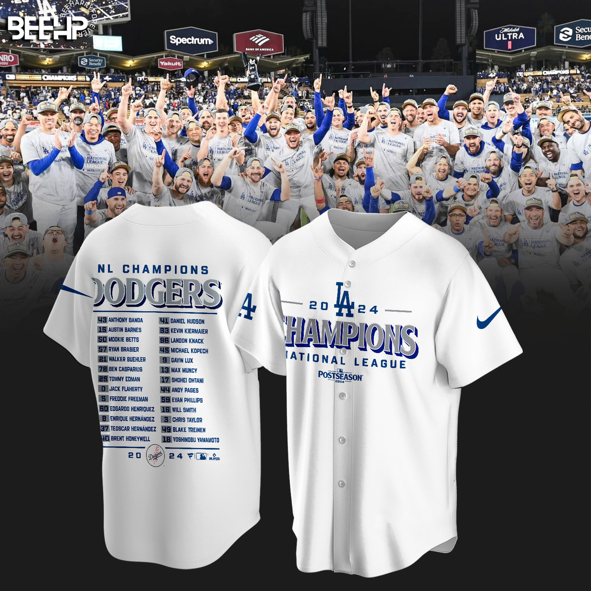 Los Angeles Dodgers National League Champions Shirt - Famjoys Los Angeles Dodgers National League Champions Shirt - Famjoys