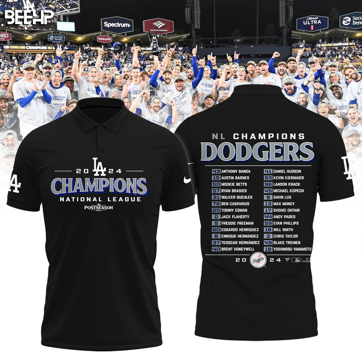 Los Angeles Dodgers National League Champions Shirt - Famjoys Los Angeles Dodgers National League Champions Shirt - Famjoys