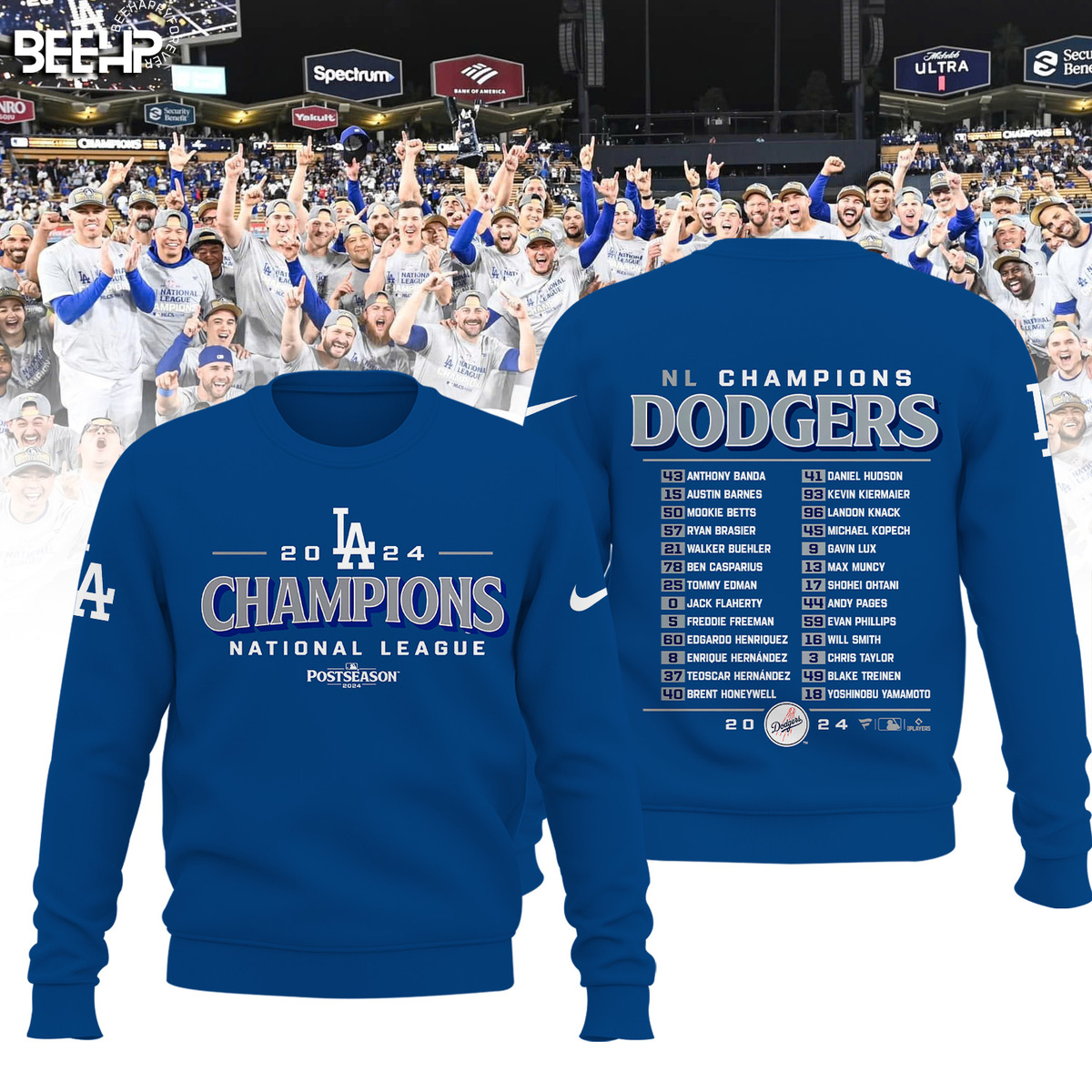 Los Angeles Dodgers National League Champions Shirt - Famjoys Los Angeles Dodgers National League Champions Shirt - Famjoys