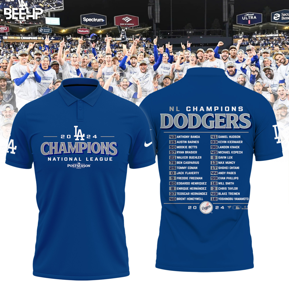 Los Angeles Dodgers National League Champions Shirt - Famjoys Los Angeles Dodgers National League Champions Shirt - Famjoys