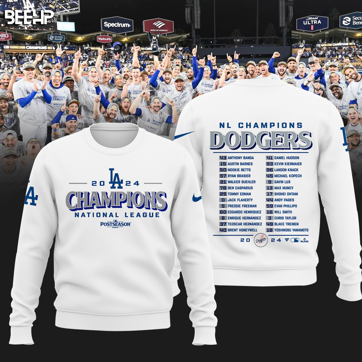 Los Angeles Dodgers National League Champions Shirt - Famjoys Los Angeles Dodgers National League Champions Shirt - Famjoys