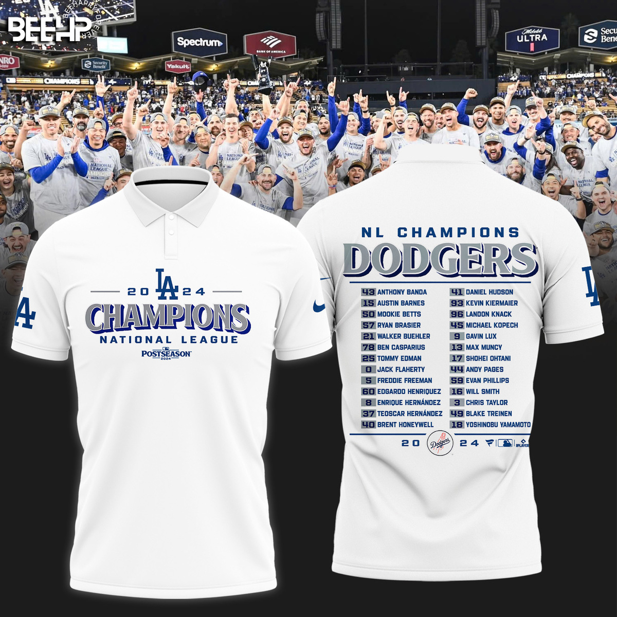 Los Angeles Dodgers National League Champions Shirt - Famjoys Los Angeles Dodgers National League Champions Shirt - Famjoys