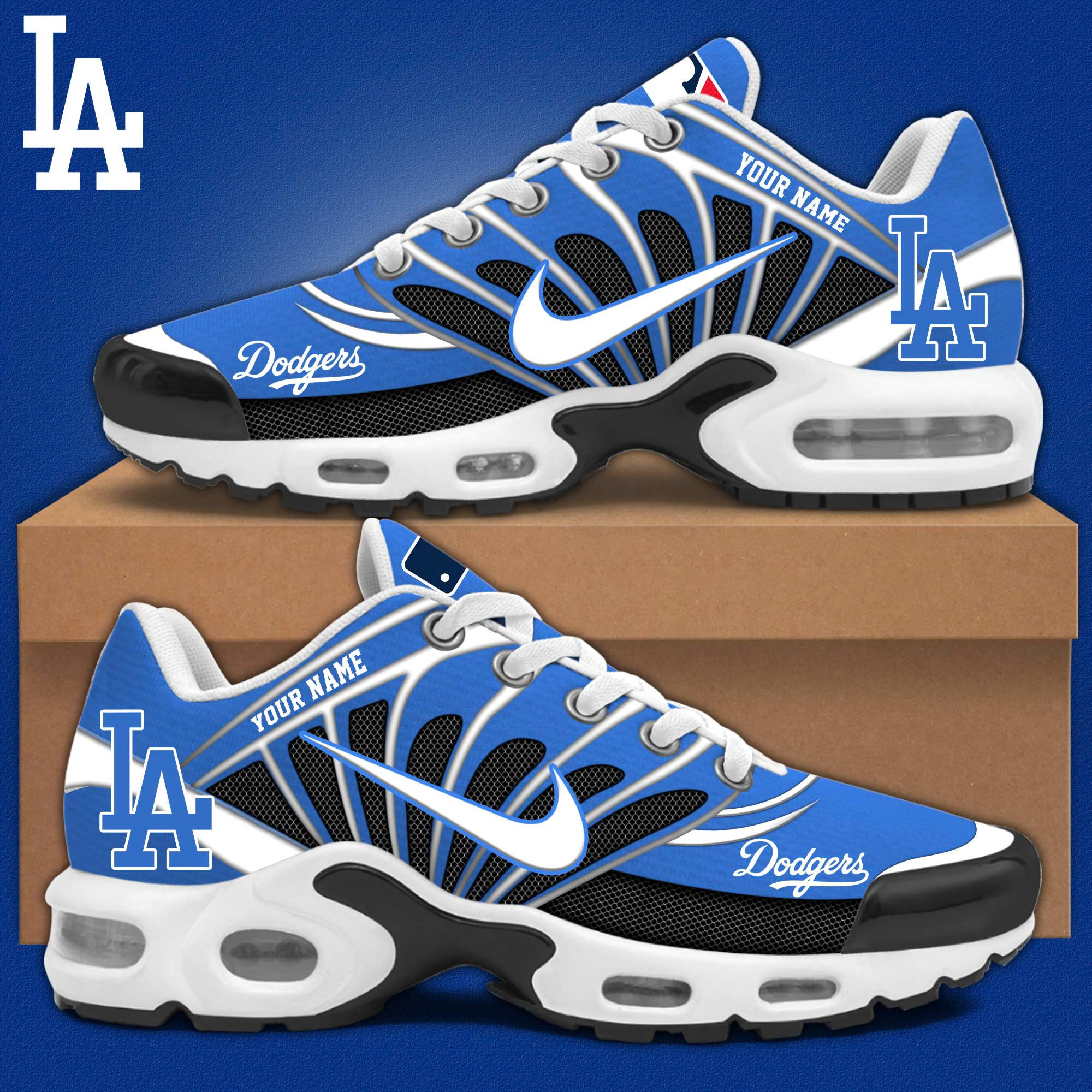 Los Angeles Dodgers Personalized Shoes - Famjoys Los Angeles Dodgers Personalized Shoes - Famjoys