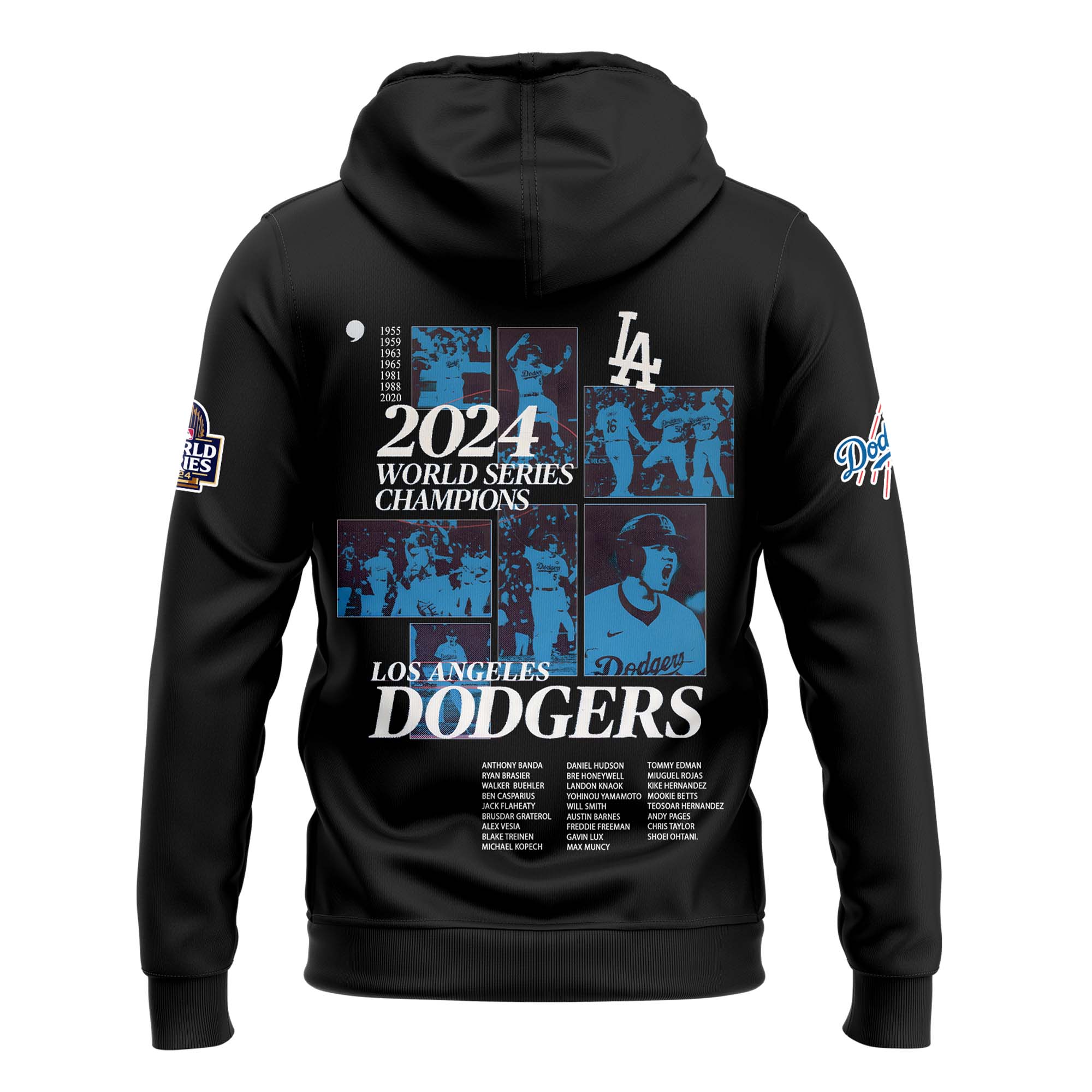 Los Angeles Dodgers Royal World Series Champions Hoodie - Famjoys Los Angeles Dodgers Royal World Series Champions Hoodie - Famjoys