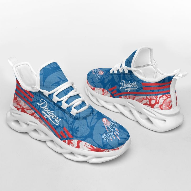 Los Angeles Dodgers Tropical Flowers Max Soul Shoes NLA066146 - Famjoys Los Angeles Dodgers Tropical Flowers Max Soul Shoes NLA066146 - Famjoys