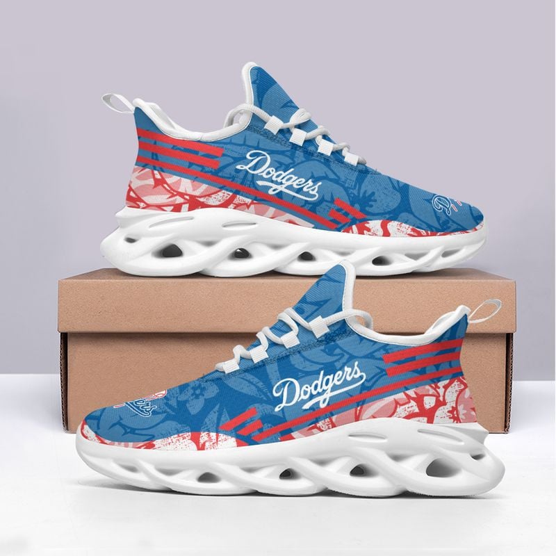 Los Angeles Dodgers Tropical Flowers Max Soul Shoes NLA066146 - Famjoys Los Angeles Dodgers Tropical Flowers Max Soul Shoes NLA066146 - Famjoys