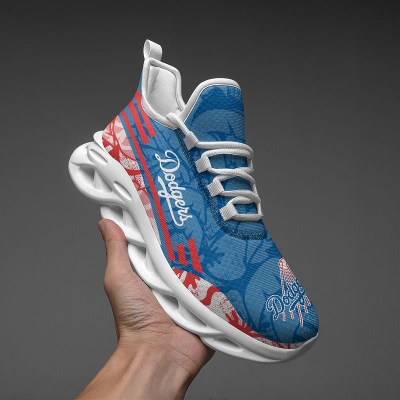 Los Angeles Dodgers Tropical Flowers Max Soul Shoes NLA066146 - Famjoys Los Angeles Dodgers Tropical Flowers Max Soul Shoes NLA066146 - Famjoys