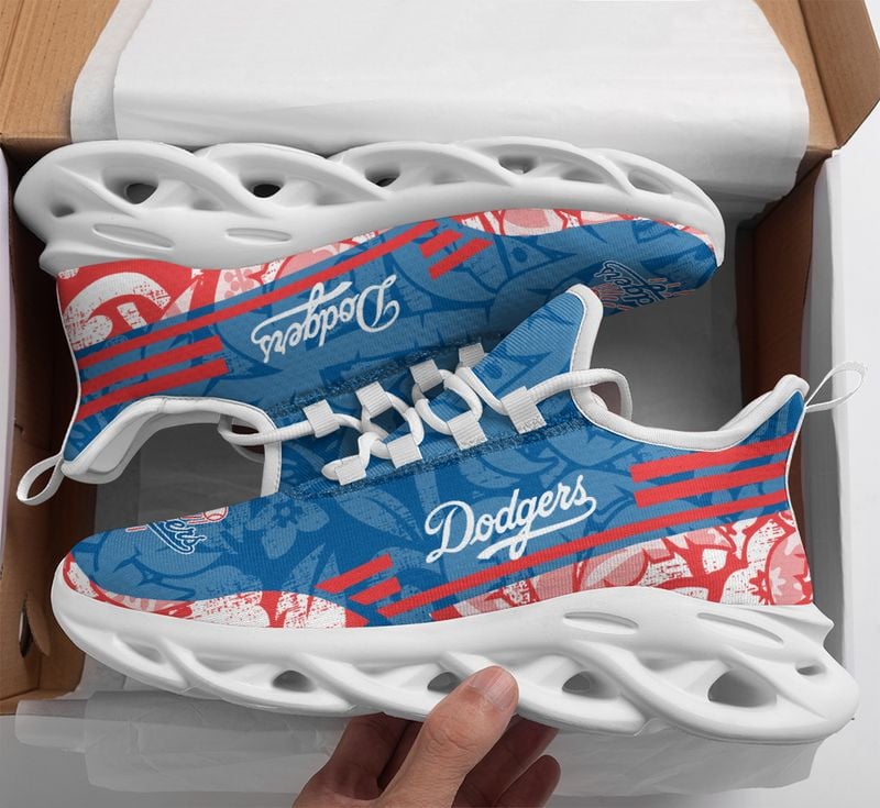 Los Angeles Dodgers Tropical Flowers Max Soul Shoes NLA066146 - Famjoys Los Angeles Dodgers Tropical Flowers Max Soul Shoes NLA066146 - Famjoys