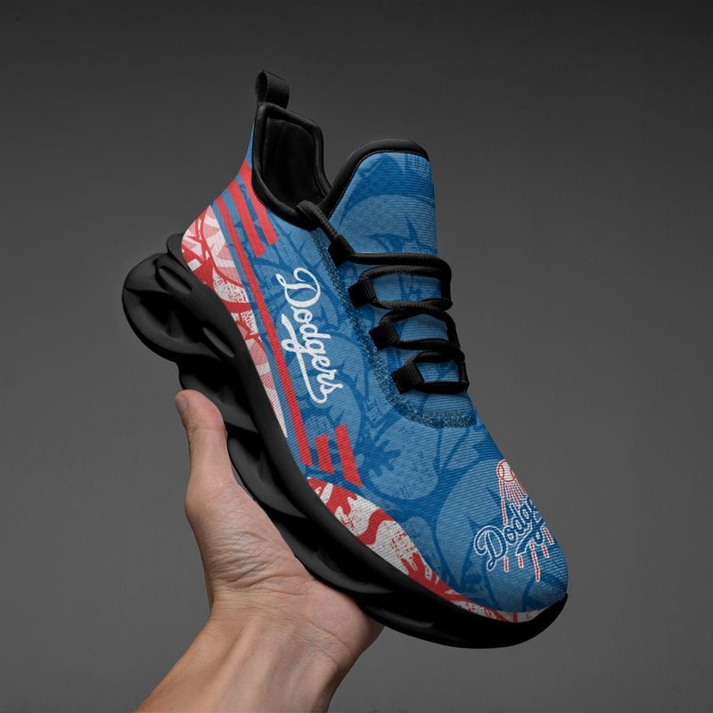 Los Angeles Dodgers Tropical Flowers Max Soul Shoes NLA066146 - Famjoys Los Angeles Dodgers Tropical Flowers Max Soul Shoes NLA066146 - Famjoys