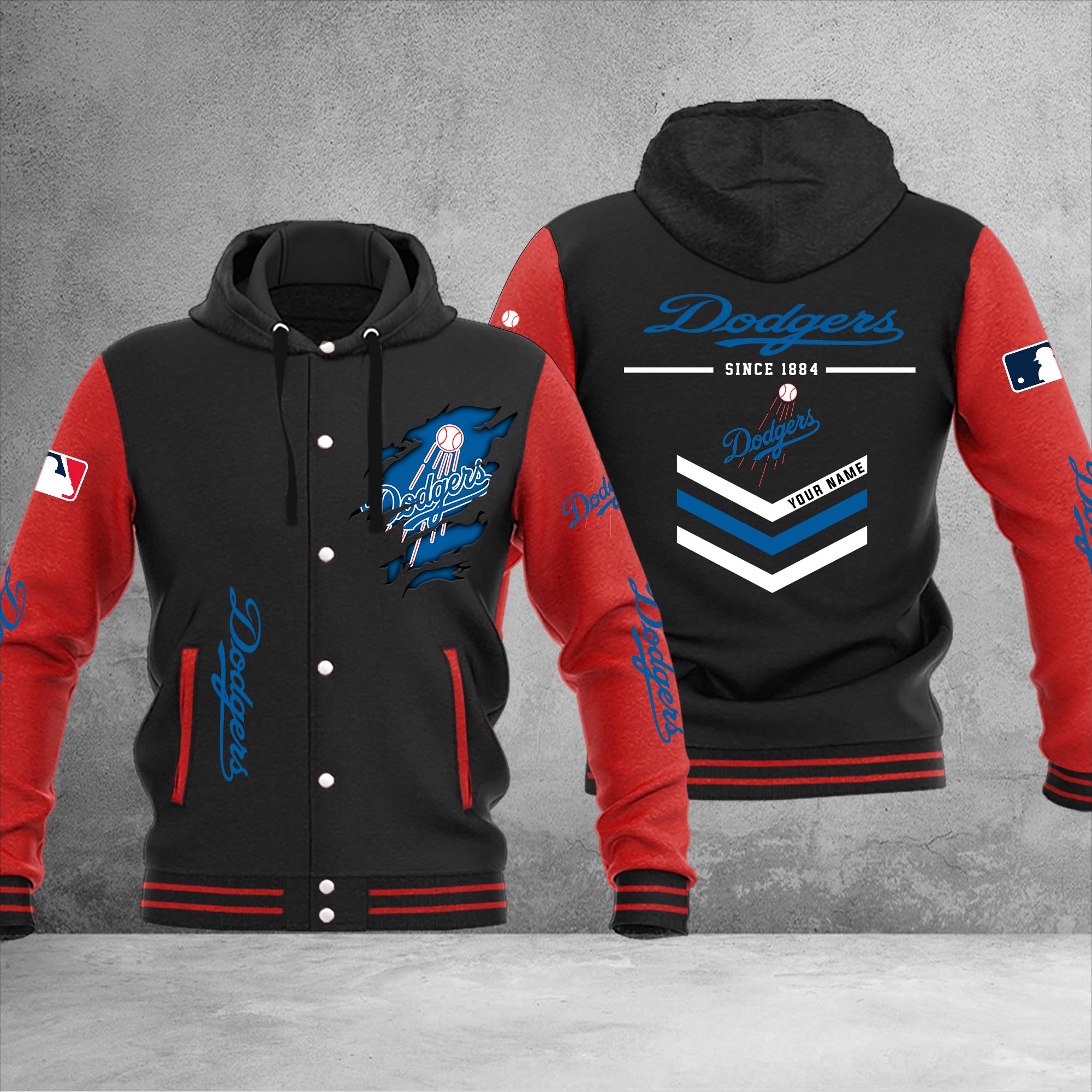 Los Angeles Dodgers Varsity Baseball Jacket - Famjoys Los Angeles Dodgers Varsity Baseball Jacket - Famjoys