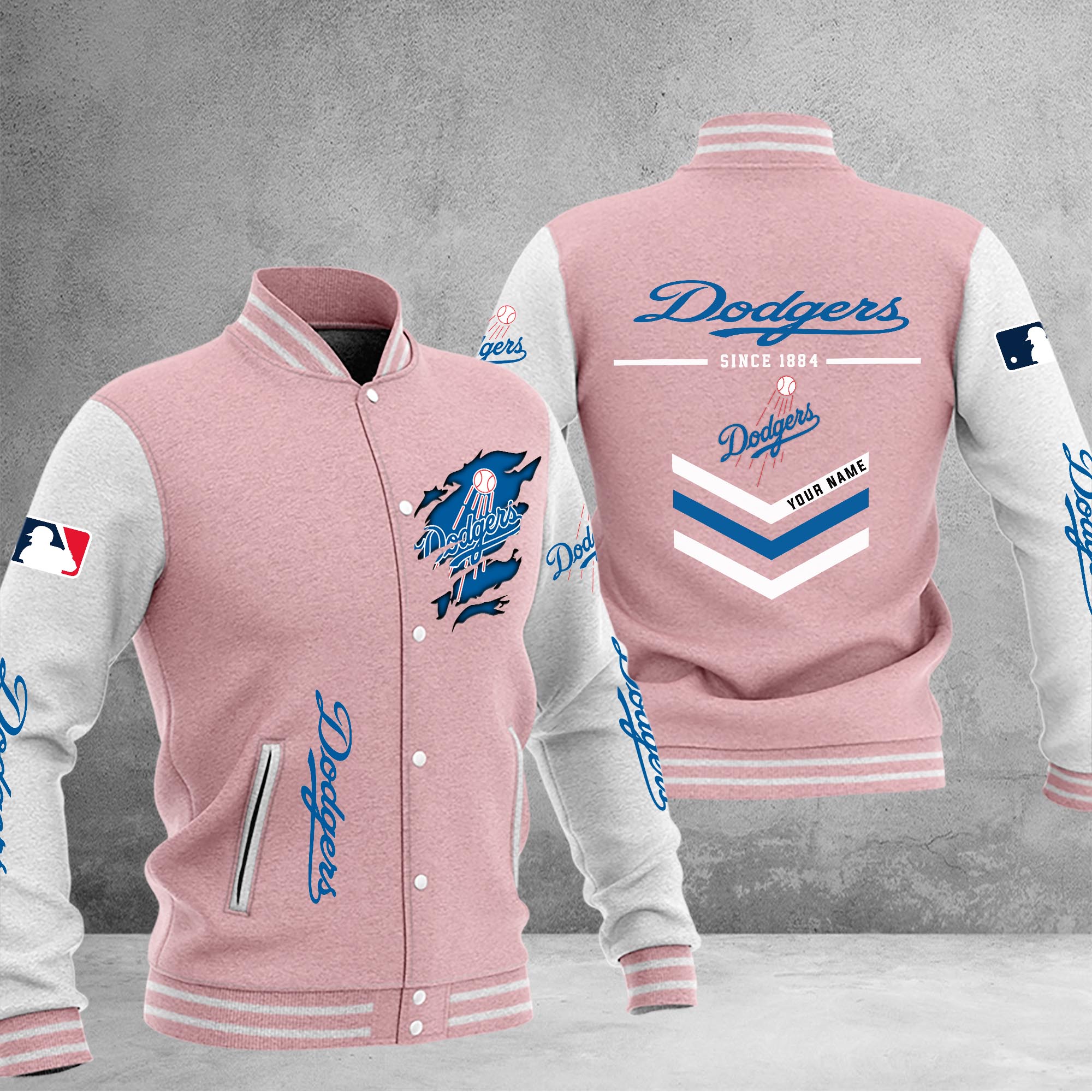 Los Angeles Dodgers Varsity Baseball Jacket - Famjoys Los Angeles Dodgers Varsity Baseball Jacket - Famjoys