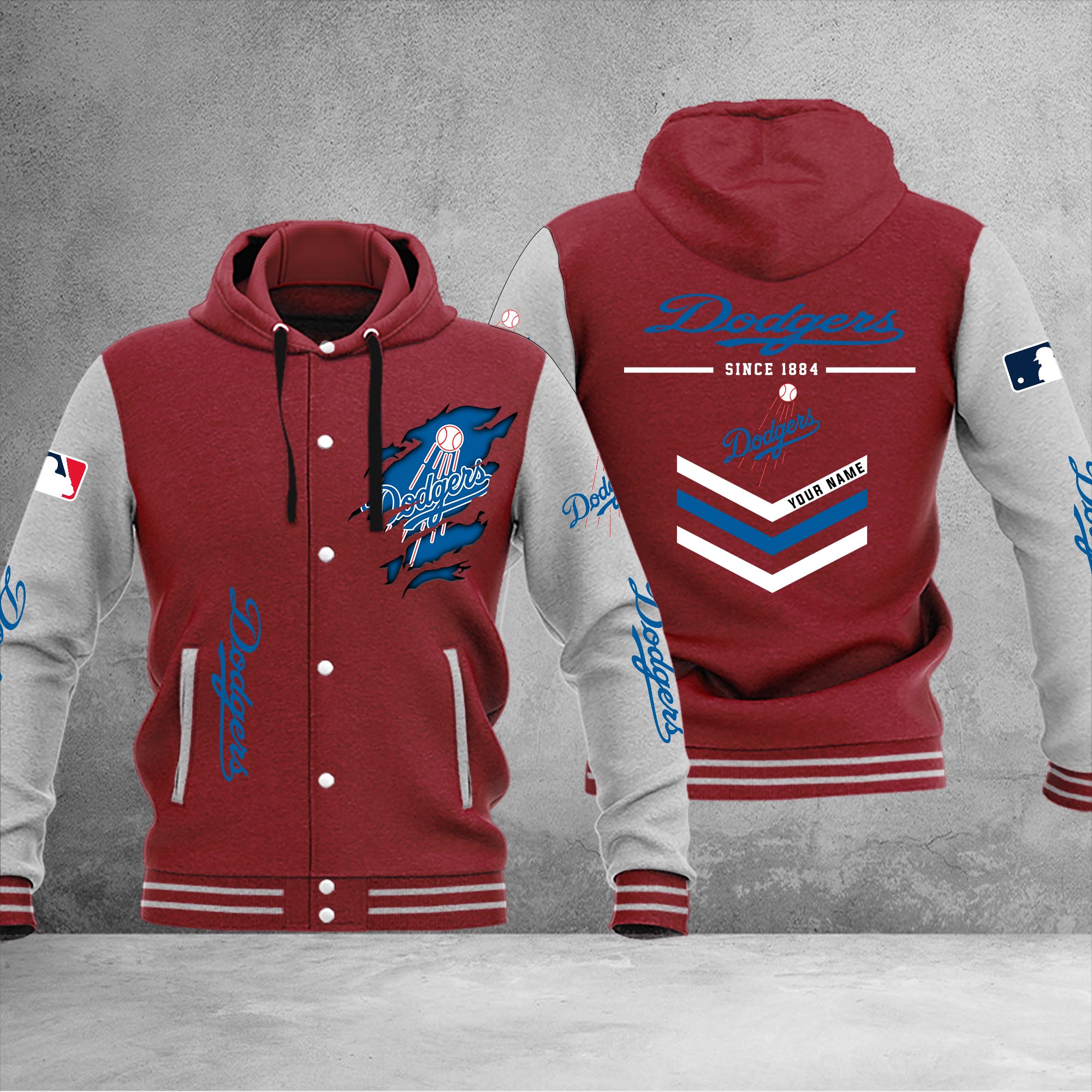 Los Angeles Dodgers Varsity Baseball Jacket - Famjoys Los Angeles Dodgers Varsity Baseball Jacket - Famjoys