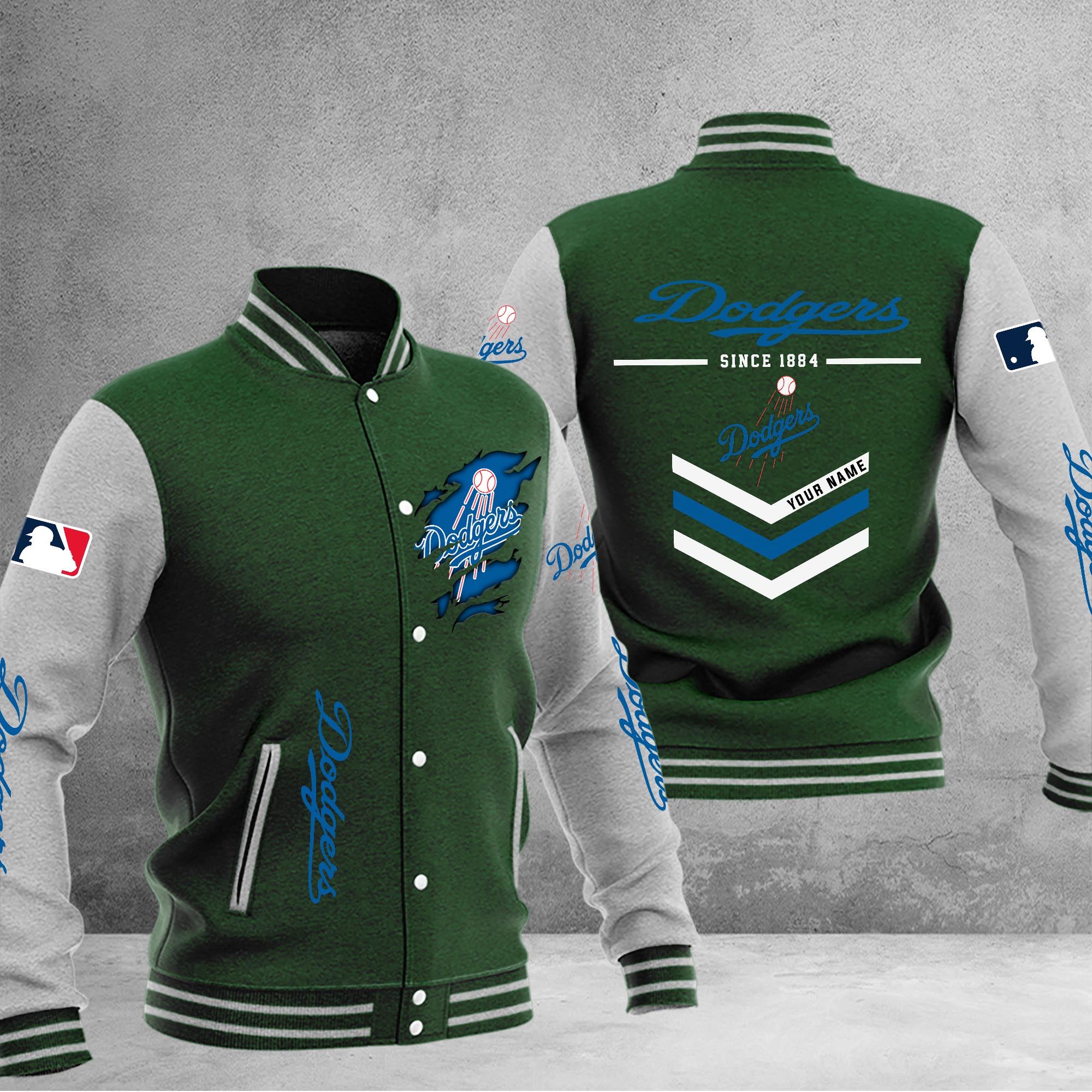 Los Angeles Dodgers Varsity Baseball Jacket - Famjoys Los Angeles Dodgers Varsity Baseball Jacket - Famjoys
