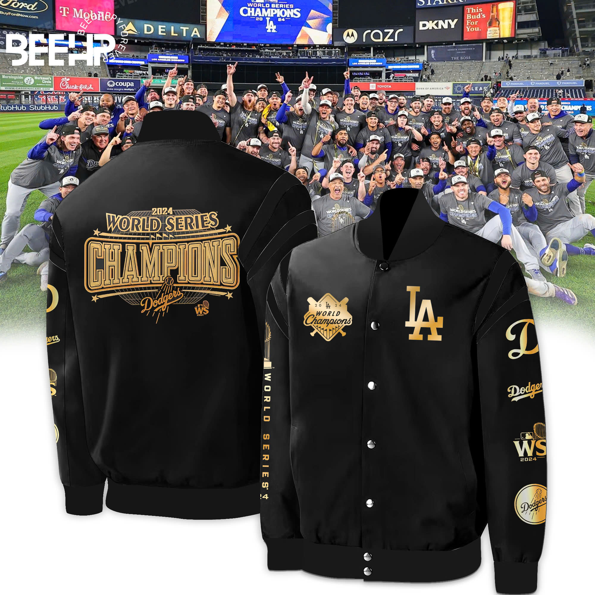 Los Angeles Dodgers World Series Champions Bomber Jacket - Famjoys Los Angeles Dodgers World Series Champions Bomber Jacket - Famjoys