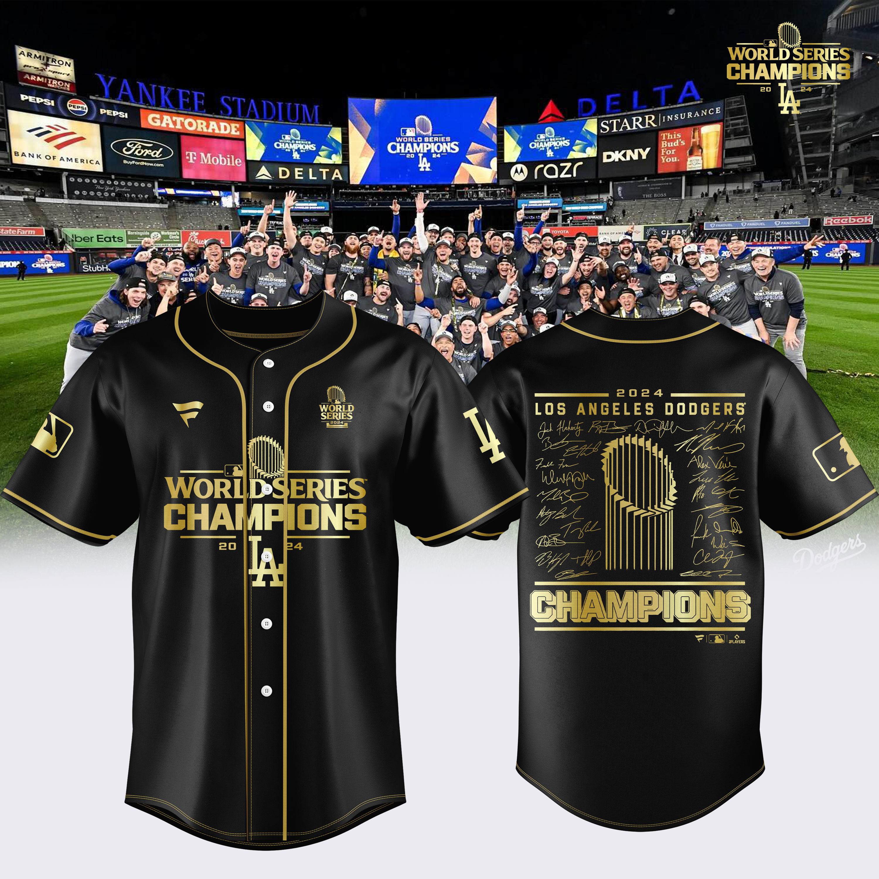 Los Angeles Dodgers World Series Champions Jersey - Famjoys Los Angeles Dodgers World Series Champions Jersey - Famjoys