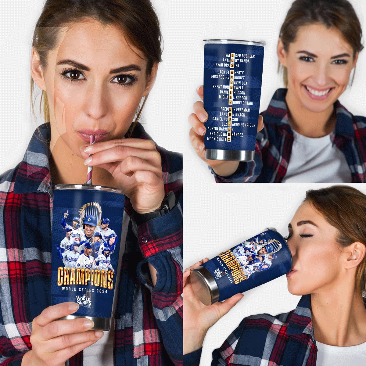 Los Angeles Dodgers World Series Champions Tumbler - Famjoys Los Angeles Dodgers World Series Champions Tumbler - Famjoys