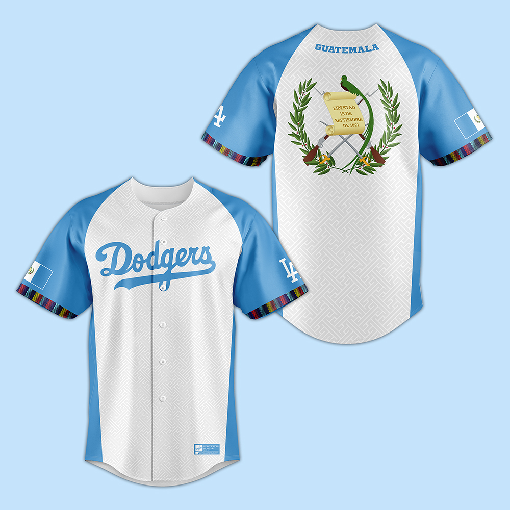 Los Angeles Dodgers x Guatemalan Heritage Night New Jersey - Famjoys Los Angeles Dodgers x Guatemalan Heritage Night New Jersey - Famjoys