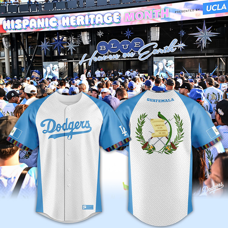 Los Angeles Dodgers x Guatemalan Heritage Night New Jersey - Famjoys Los Angeles Dodgers x Guatemalan Heritage Night New Jersey - Famjoys