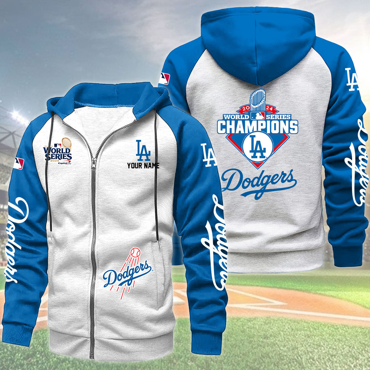 Los Angeles Dodgers Zipper Hoodie - Famjoys Los Angeles Dodgers Zipper Hoodie - Famjoys